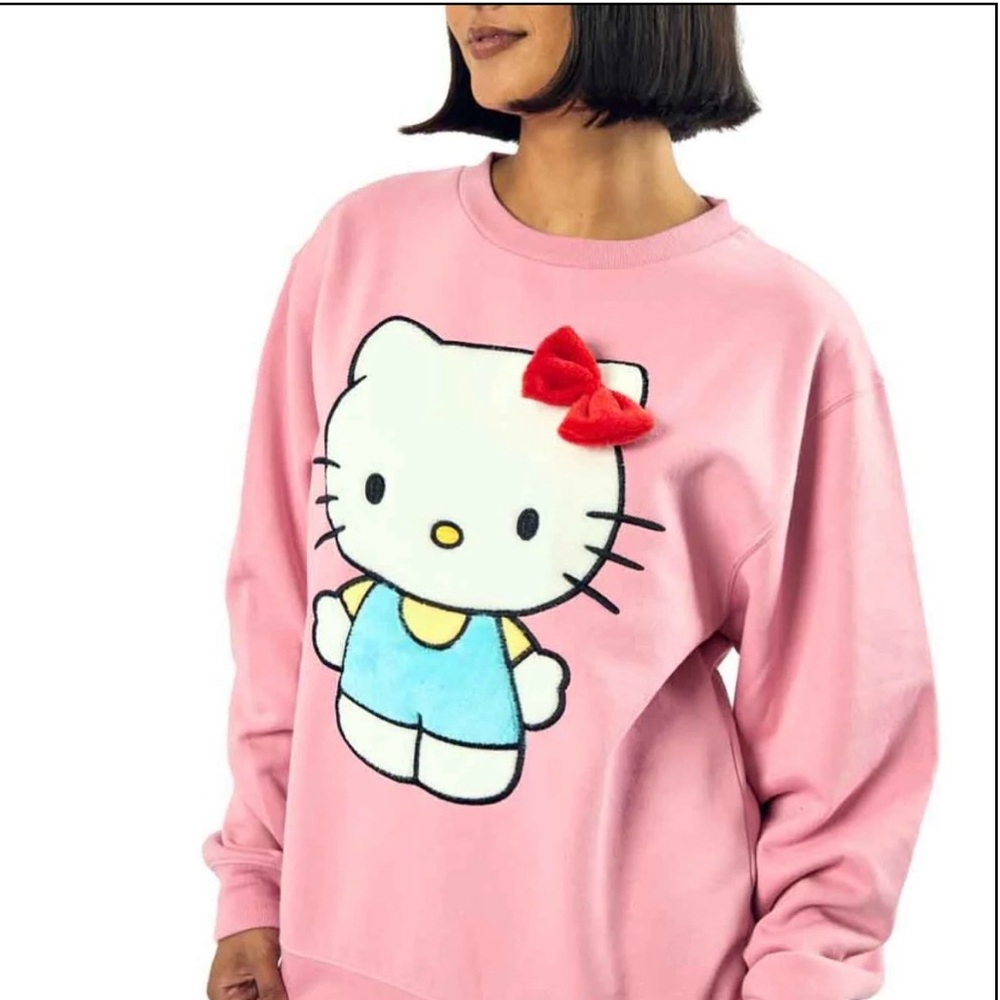 NWT Hello Kitty Women’s Size M Pink Long Sleeve T Shirt Top Tee